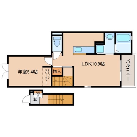 静岡駅 バス14分  登呂南下車：停歩6分 2階の物件間取画像